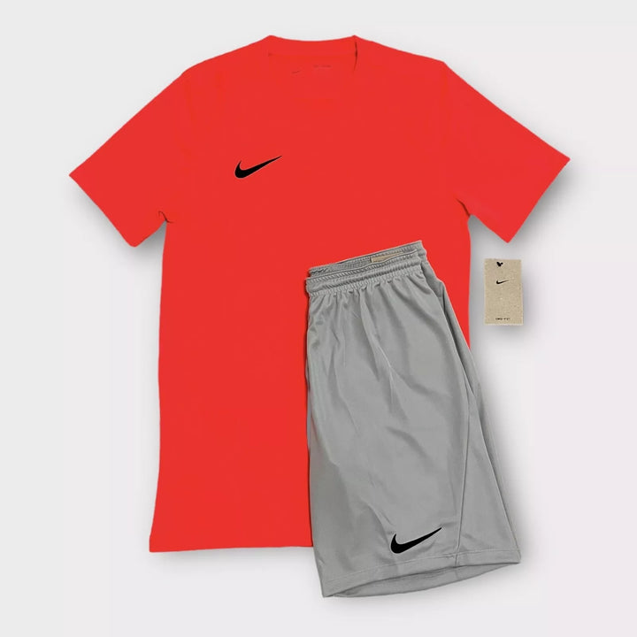 Junior Nike Dri-Fit Set - Crimson/Grey