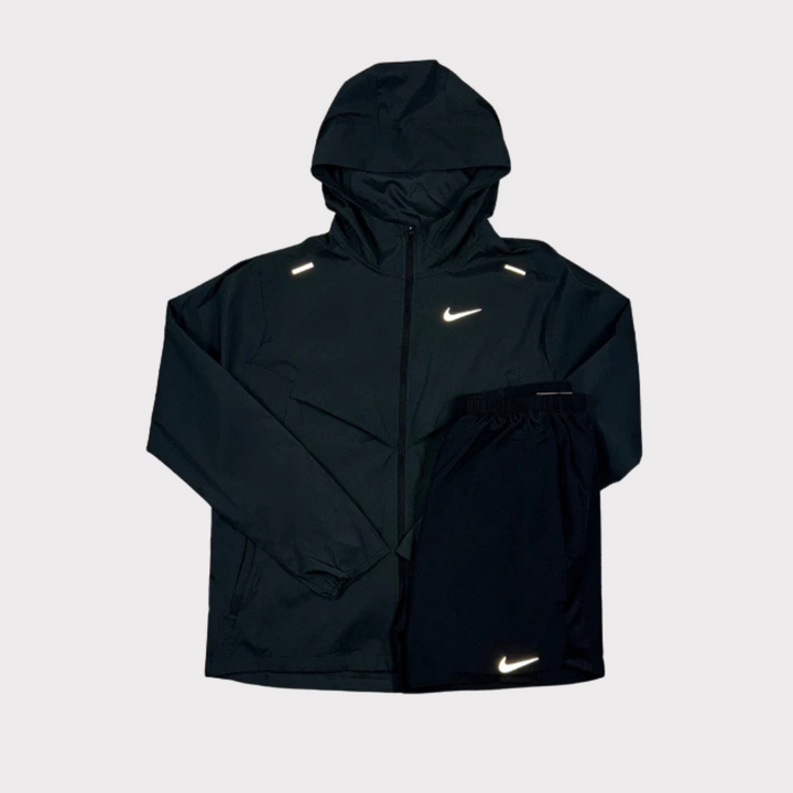 Nike Miler UV Repel Windbreaker Set - Black