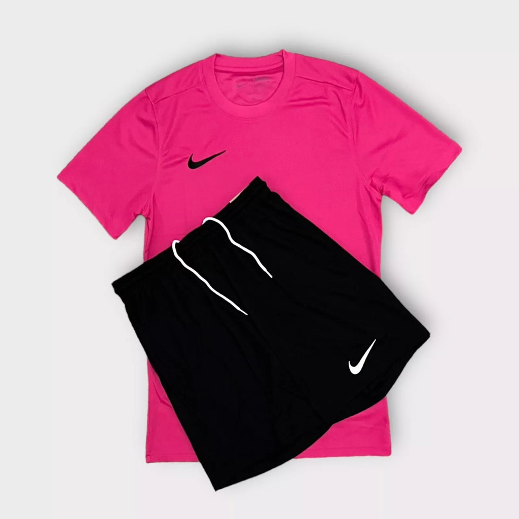 Pink nike short set online