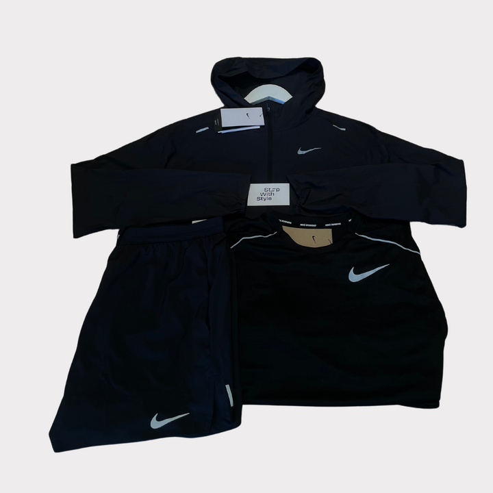 Men’s Nike Miler Repel 3 Piece Set - Black