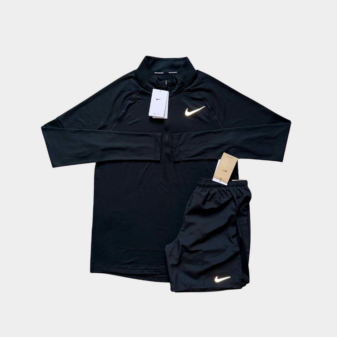 Men’s Nike Pacer 1/2 Zip Full Set - Black - M