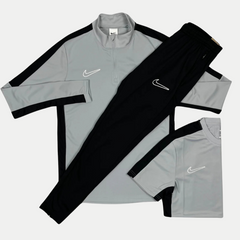 Nike Academy Three Piece Set - Wolf Grey/Black