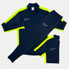 Nike Academy Three Piece Set - Obsidian/Volt