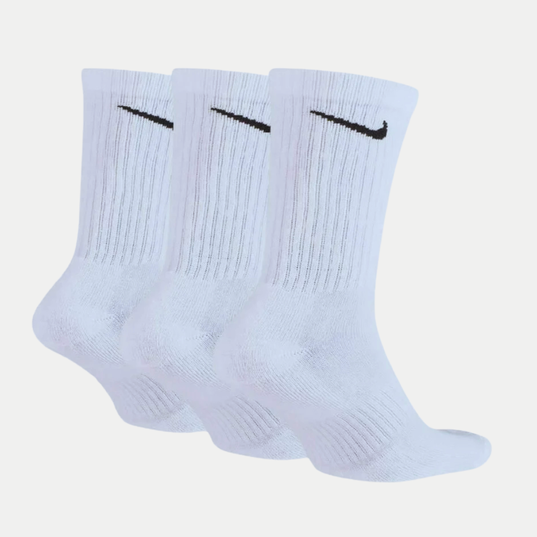 Nike Everyday Lightweight Training Crew Logo Socks (3 Pack) - White