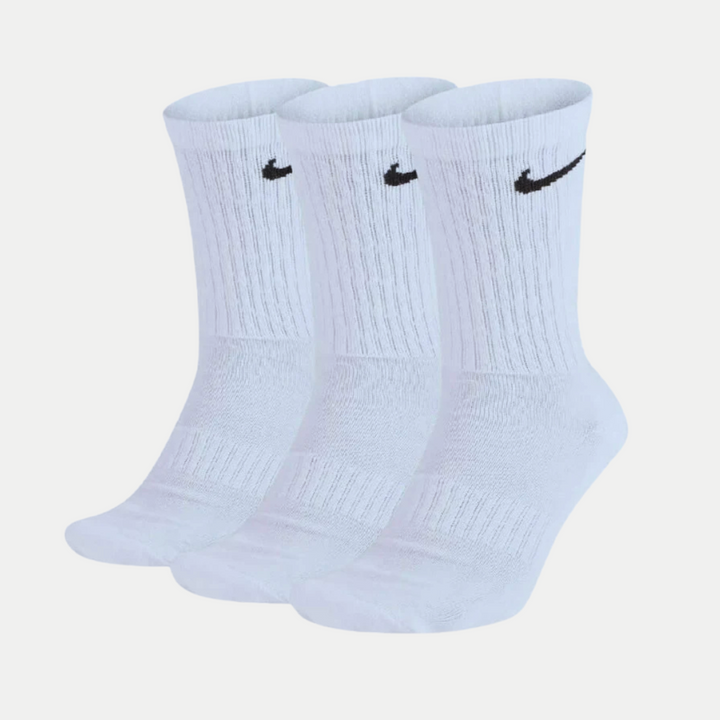 Nike Everyday Lightweight Training Crew Logo Socks (3 Pack) - White